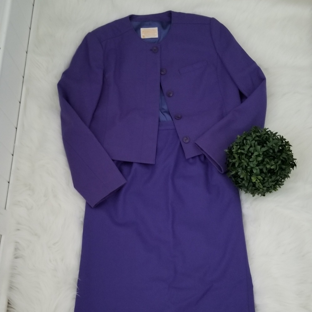 Vintage Pendleton Business Blazer and Skirt Set